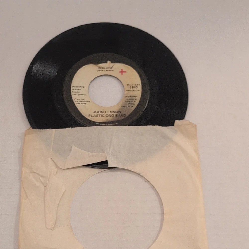 John Lennon 45 Single Vinyl Record Imagine - Picture 1 of 2